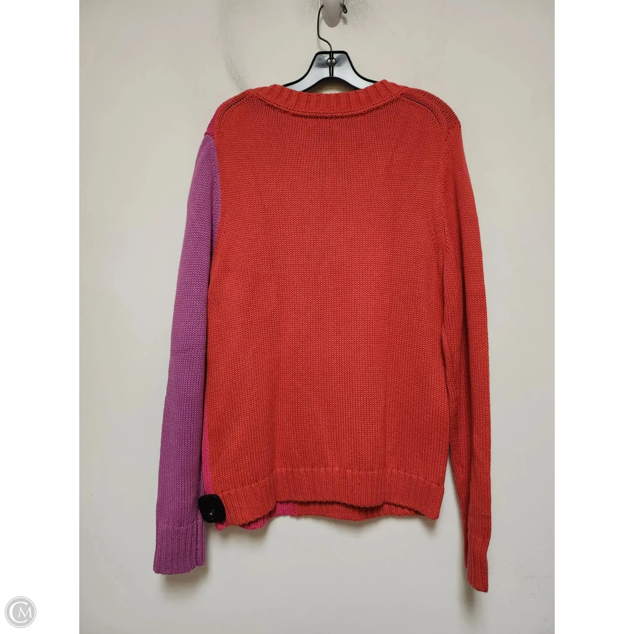 Sweater By Tommy Hilfiger In Pink & Red, Size: Xl