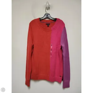 Sweater By Tommy Hilfiger In Pink & Red, Size: Xl