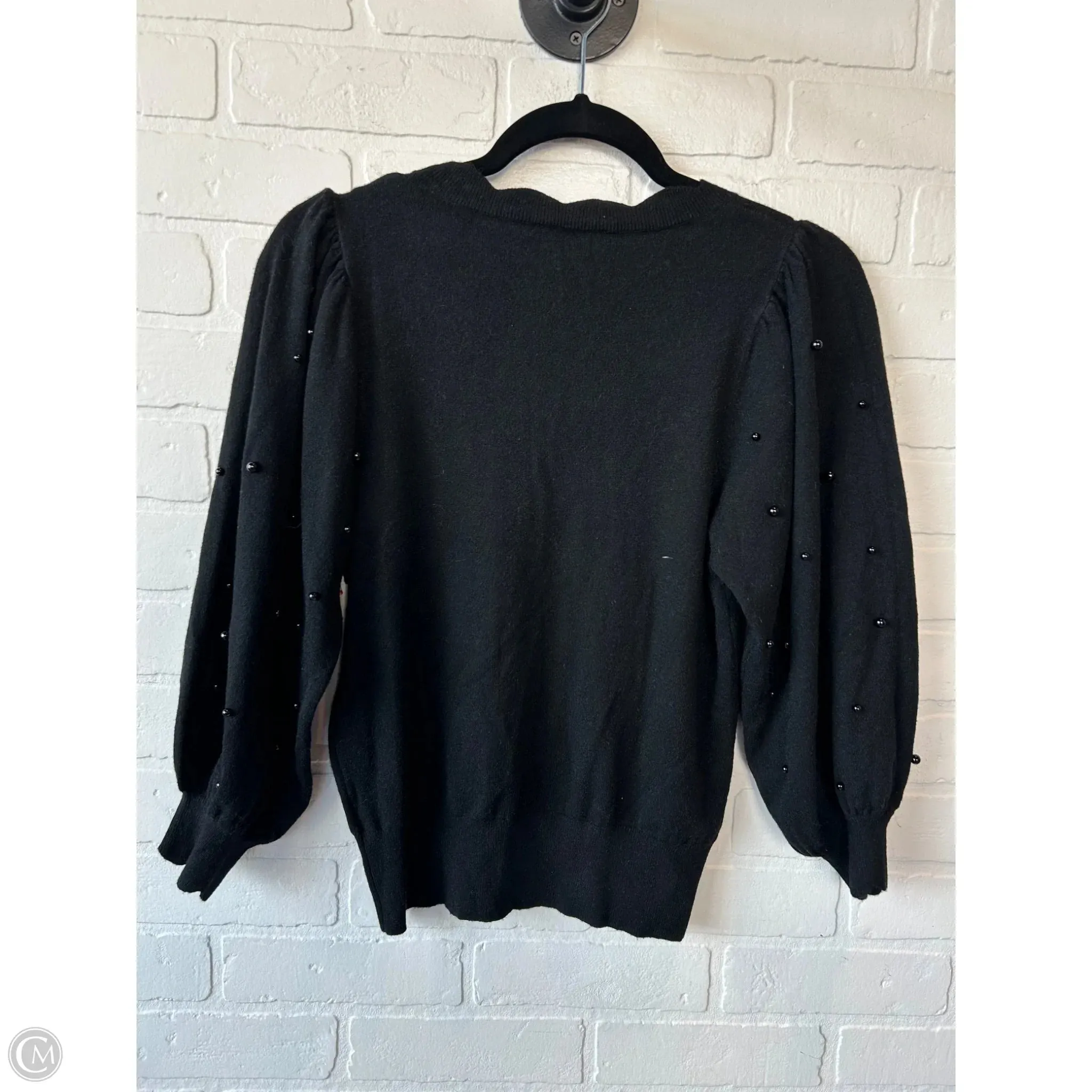 Sweater Short Sleeve By Clothes Mentor In Black, Size: S