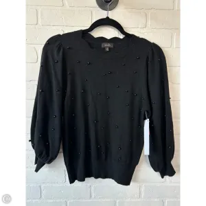 Sweater Short Sleeve By Clothes Mentor In Black, Size: S