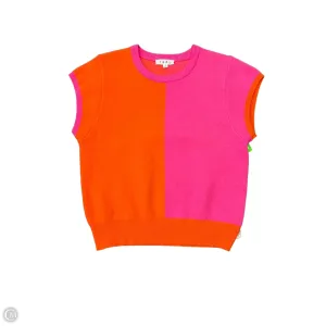 Sweater Short Sleeve By Thml In Orange & Pink, Size: S