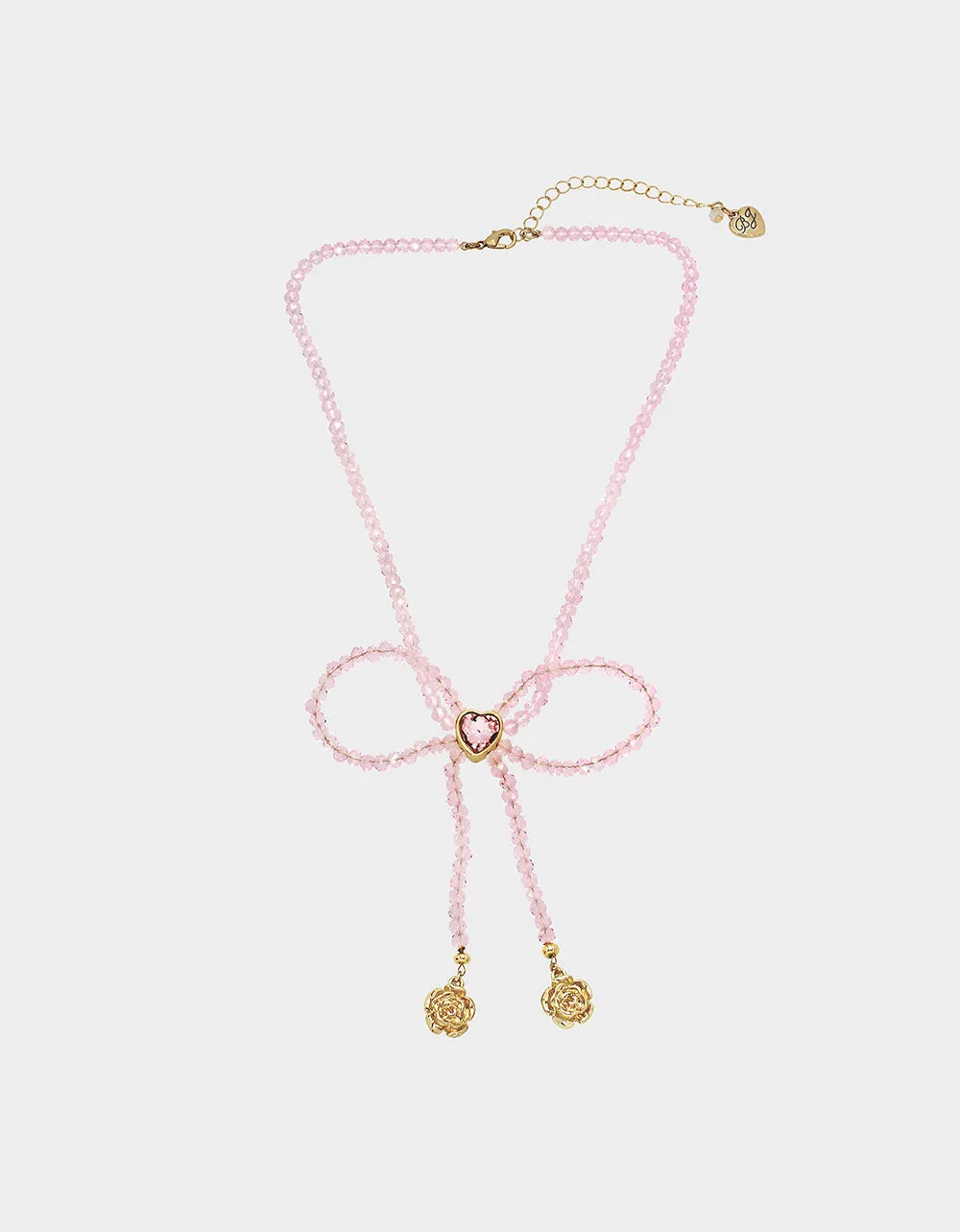 SWEETHEART SWOON BOW PENDANT PINK Betsey Johnson