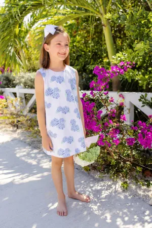 The Beaufort Bonnet Company Girl's Annie Apron Dress - Happiest Hydrangeas