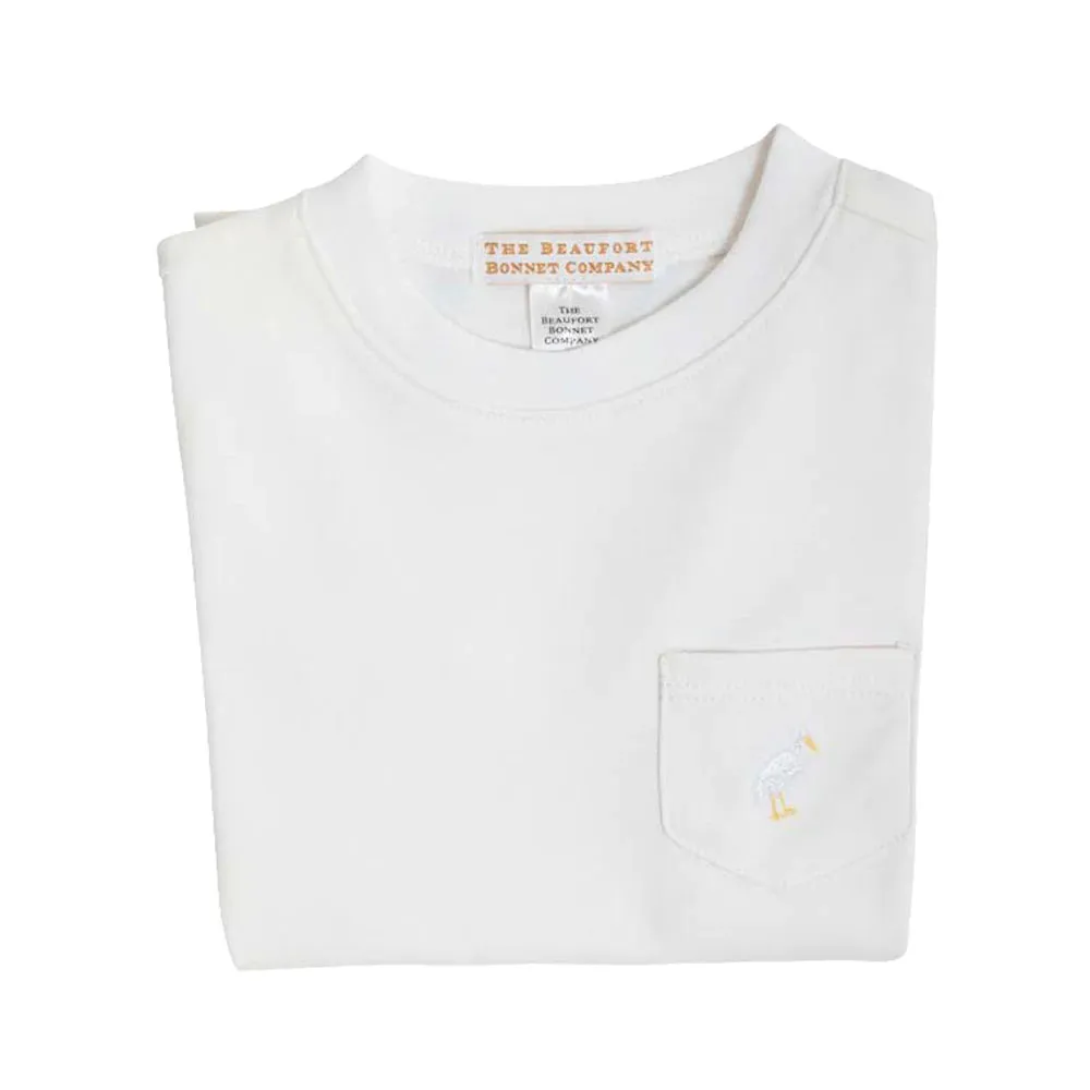 The Beaufort Bonnet Company Infant's Carter Crewneck - Worth Avenue White With Multicolor Stork