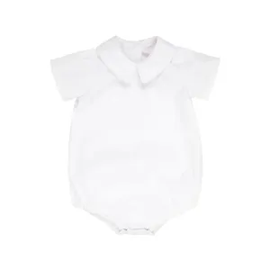The Beaufort Bonnet Company Infant's Peter Pan Collar Onesie - Worth Avenue White