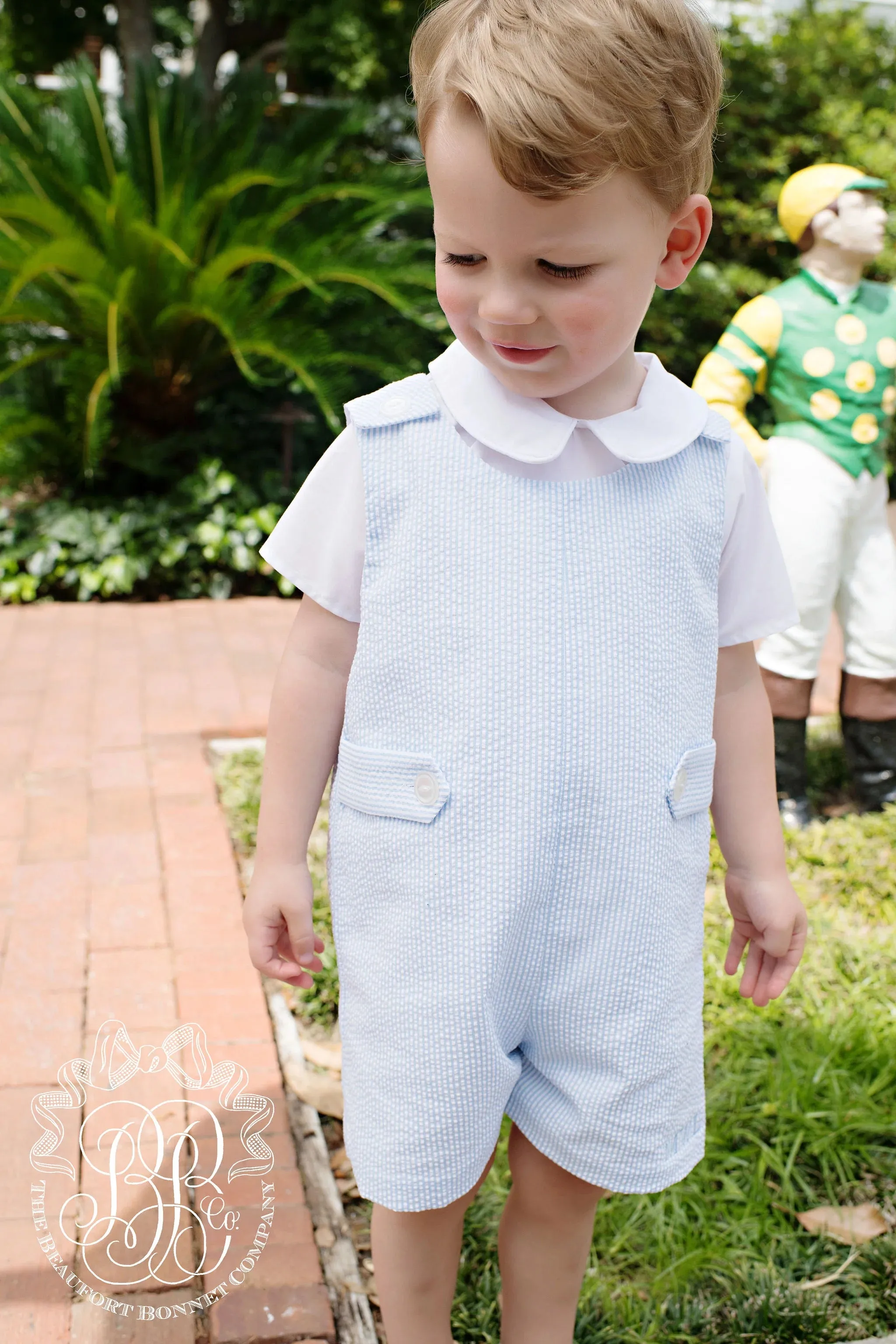 The Beaufort Bonnet Company Infant's Peter Pan Collar Onesie - Worth Avenue White