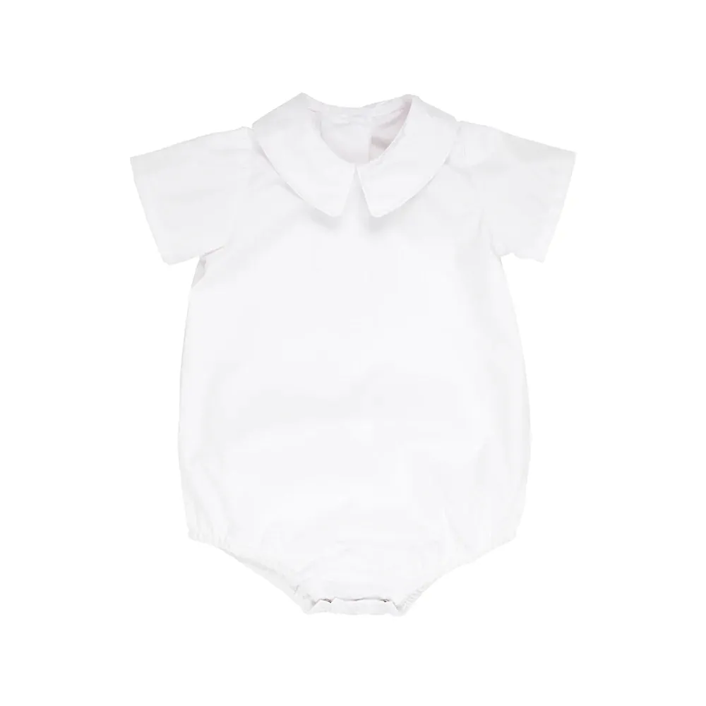The Beaufort Bonnet Company Infant's Peter Pan Collar Onesie - Worth Avenue White