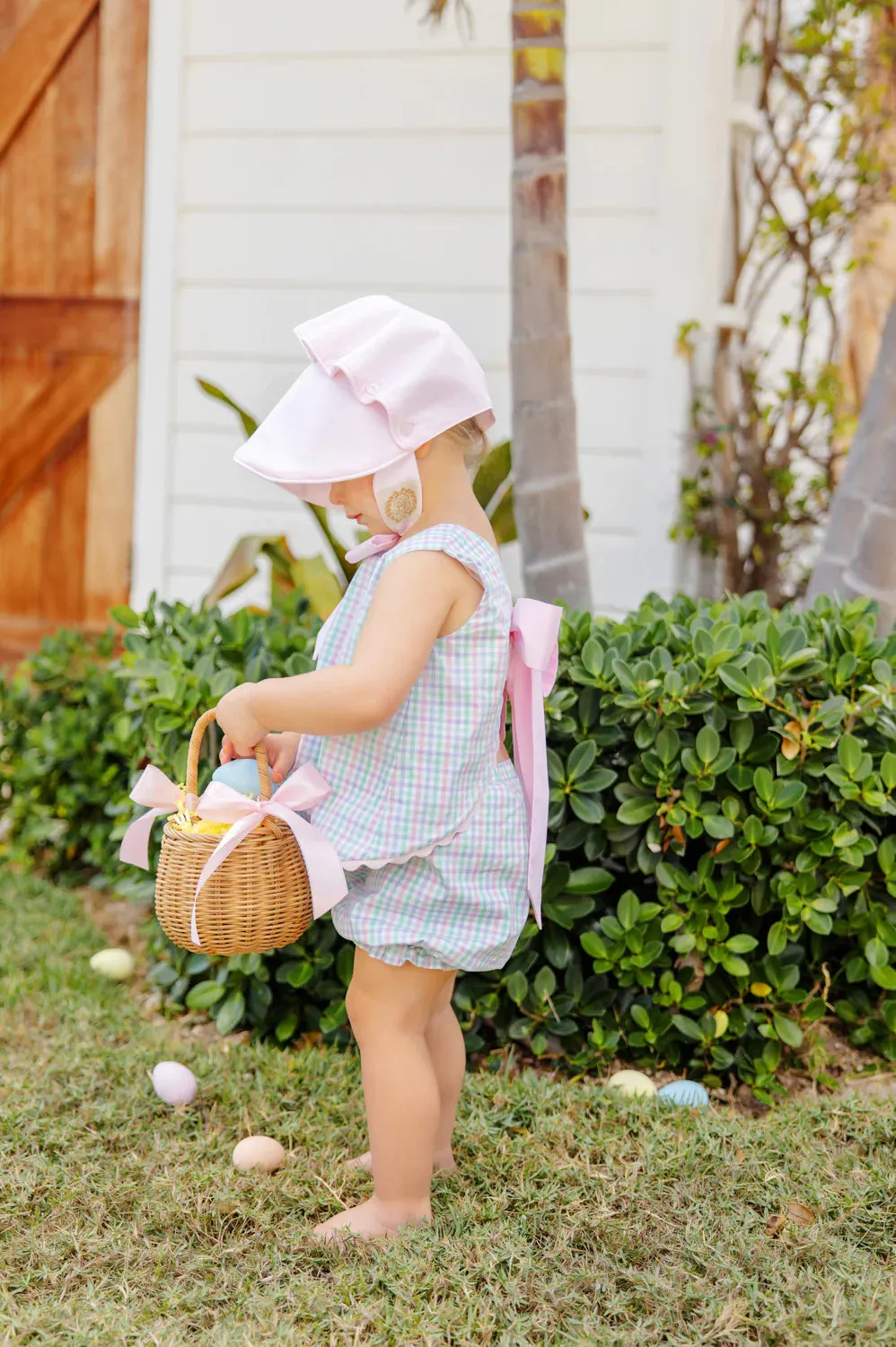 The Beaufort Bonnet Company Infant's Susanne Swing Top Set - Sir Proper's Preppy Plaid With Palm Beach Pink Ric Rac