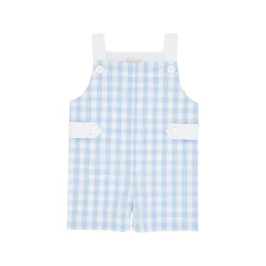 The Beaufort Bonnet Company Infant's Teddy's Tab Jon Jon - Beale Street Blue Check With Worth Avenue White
