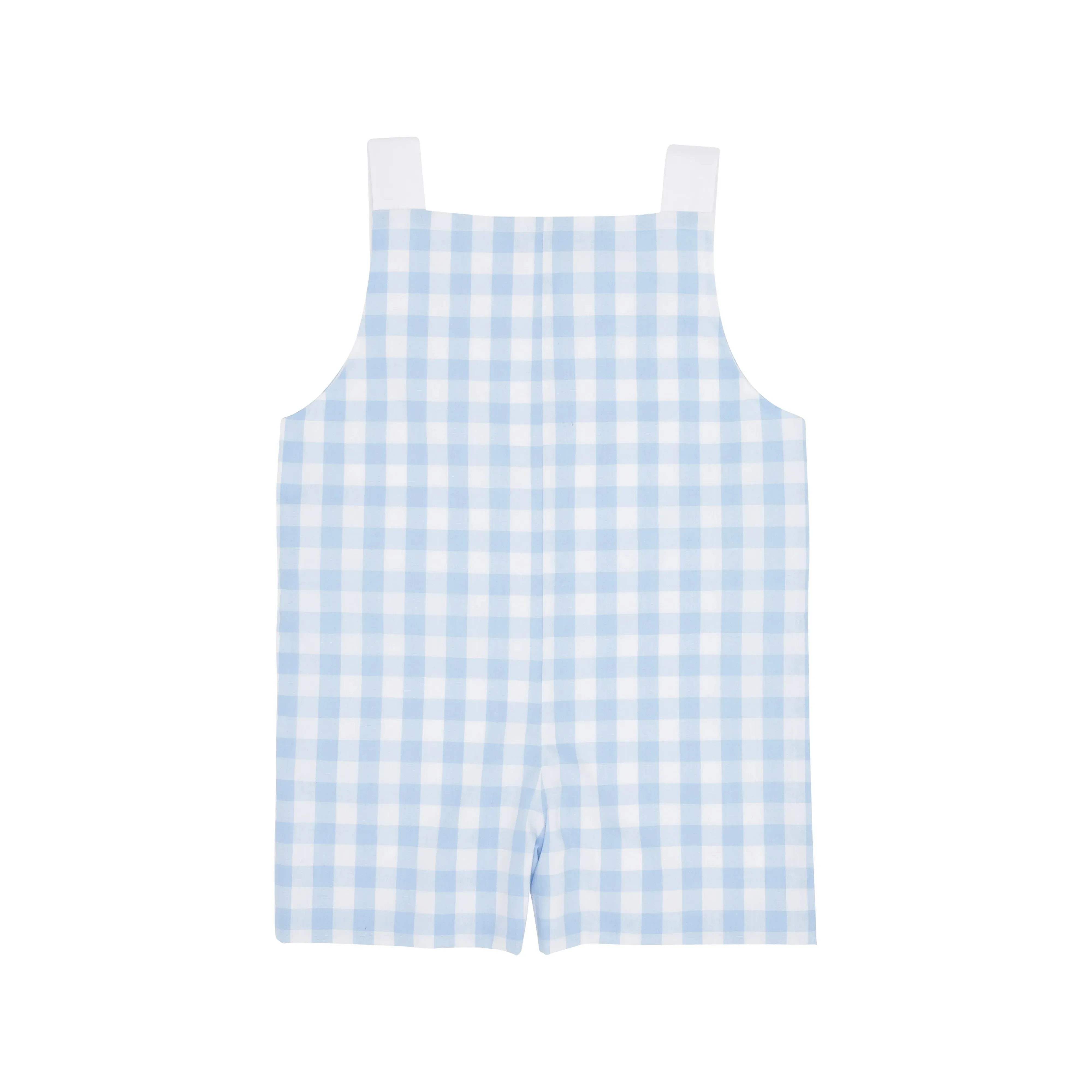 The Beaufort Bonnet Company Infant's Teddy's Tab Jon Jon - Beale Street Blue Check With Worth Avenue White