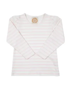 The Beaufort Bonnet Company Long Sleeve Penny's Play Shirt - Palm Beach Pink Stripe