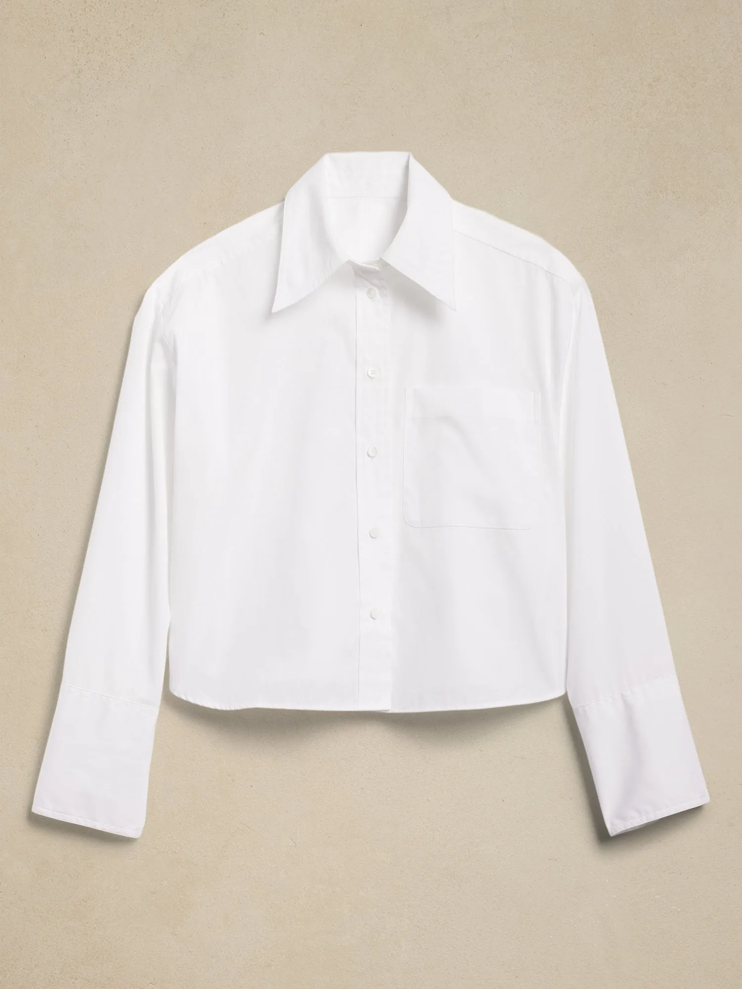 The Boxy Crop Shirt Banana Republic