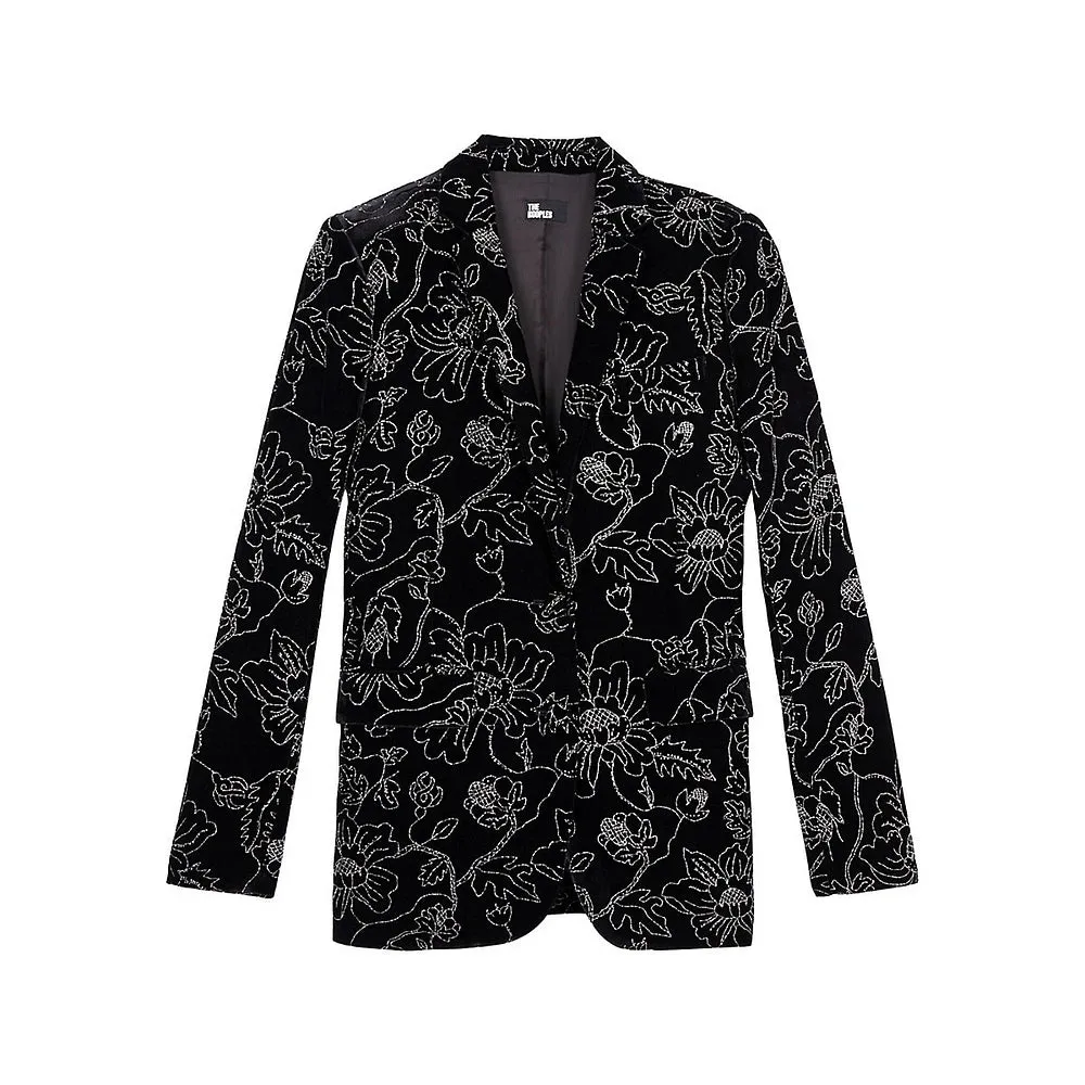 The Kooples Black velvet 2pc Suit NWT
