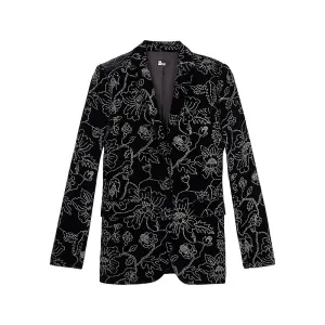 The Kooples Black velvet 2pc Suit NWT