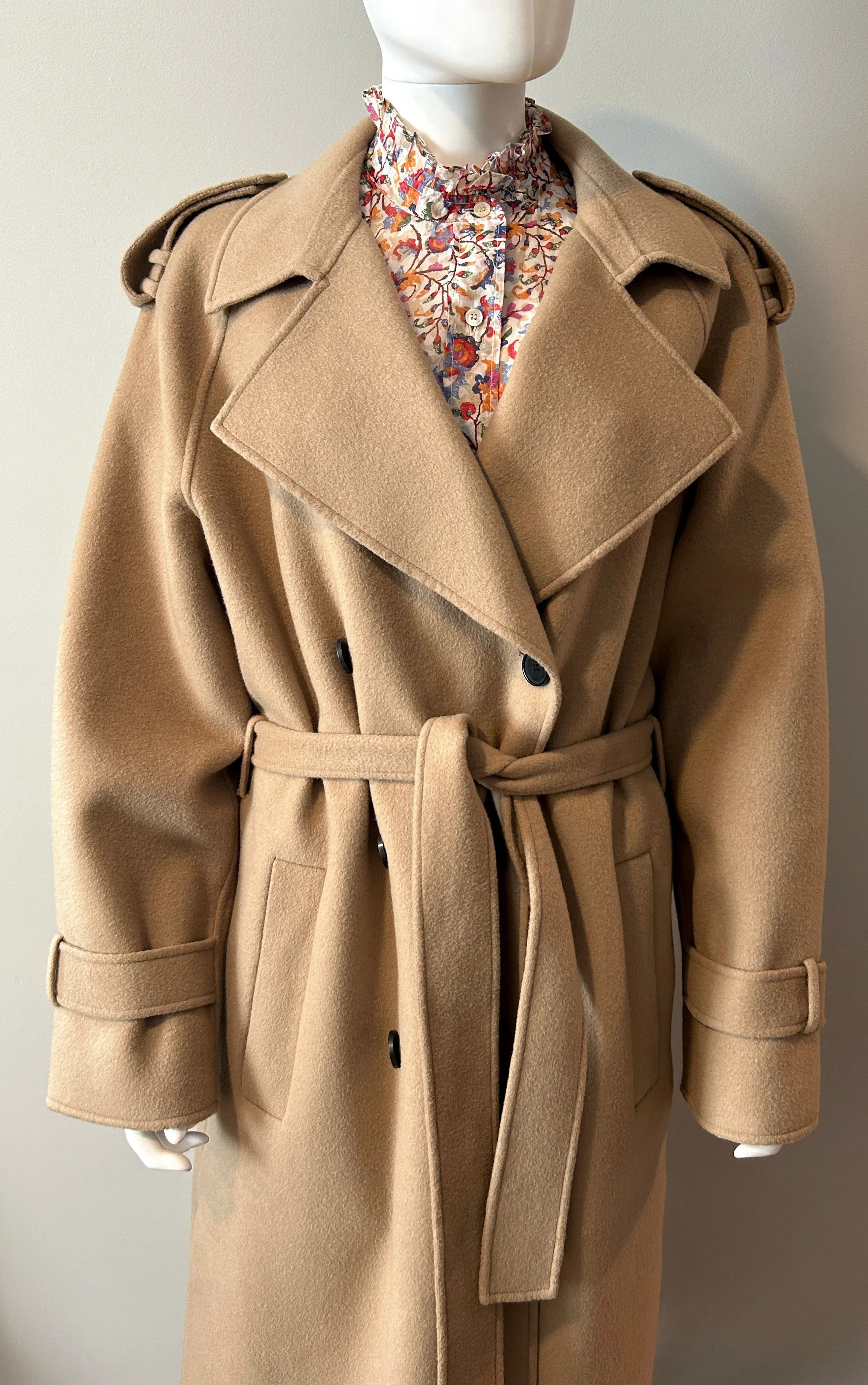 The Kooples Wool Trench Coat Size XL