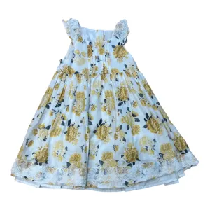 The Prairie Girls Size 4T Ivory Floral Lace Trimmed Specialty Dress