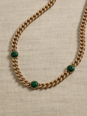 Three Stone Malachite Necklace Banana Republic