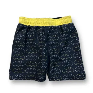 Toddler Boy Size 3T Swim Trunks Black & Yellow Batman Swimwear