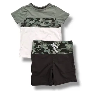 Tommy Bahama Boys Size 3T Outfit 2Pc Camo Shirt and Shorts Set