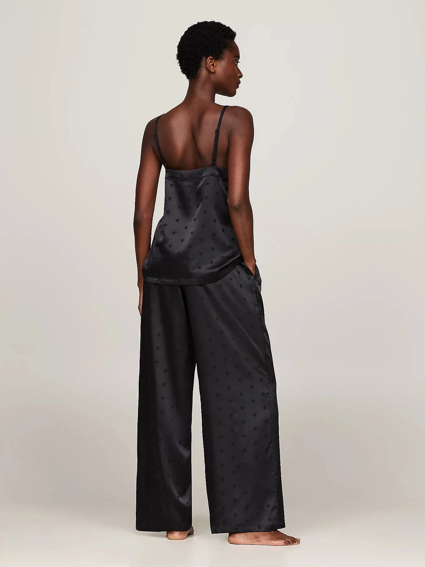 Tommy Hilfiger ESS HOLIDAY Womens Cami & Long Pants Black
