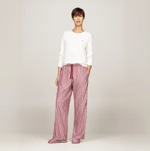 Tommy Hilfiger ORIGINAL Womens Flannel Pan Ivory/Pinstripe Rouge