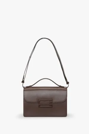 Tonal Dorian Bag In Dark Brown Smooth Leather Victoria Beckham
