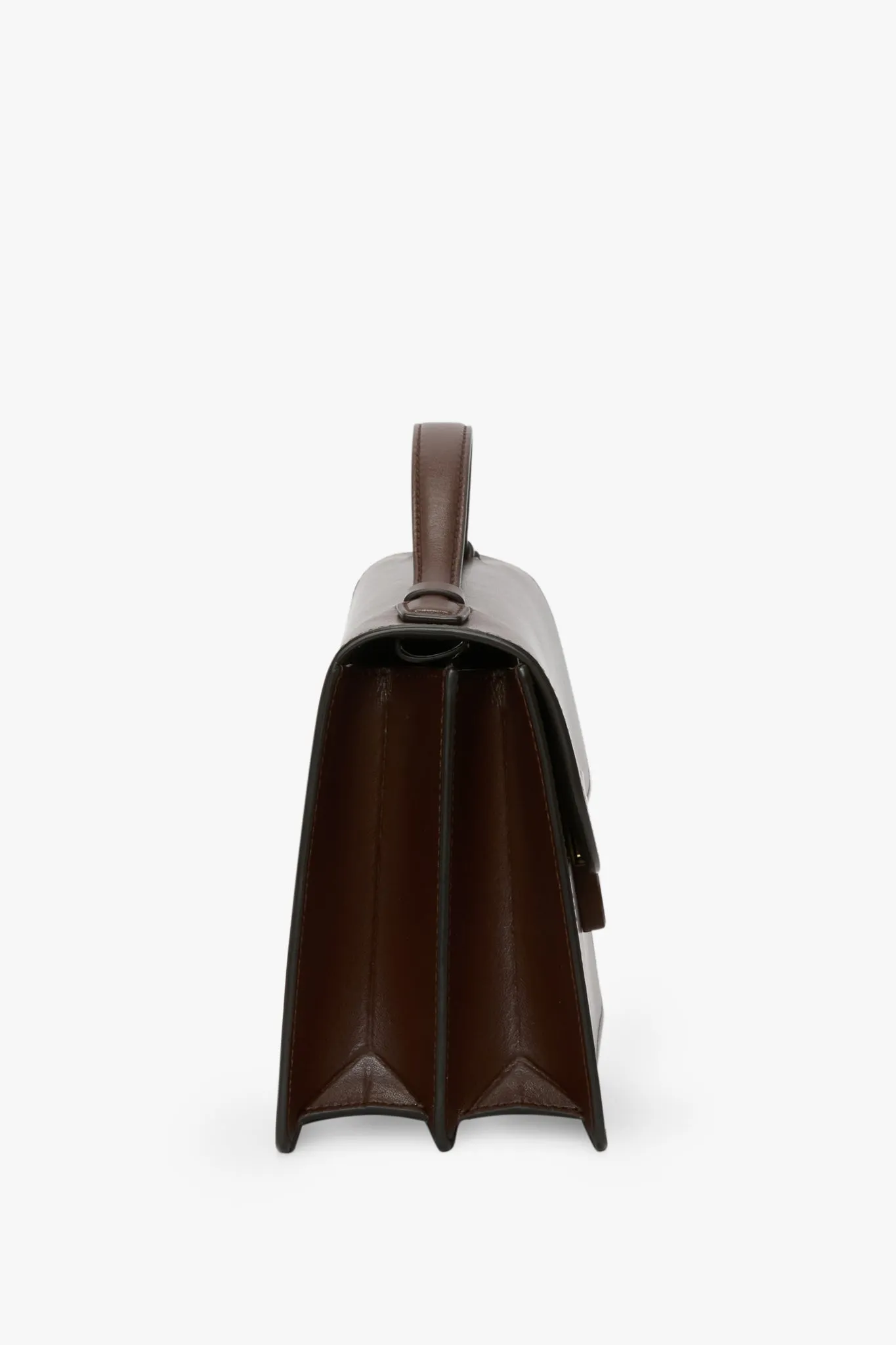 Tonal Dorian Bag In Dark Brown Smooth Leather Victoria Beckham