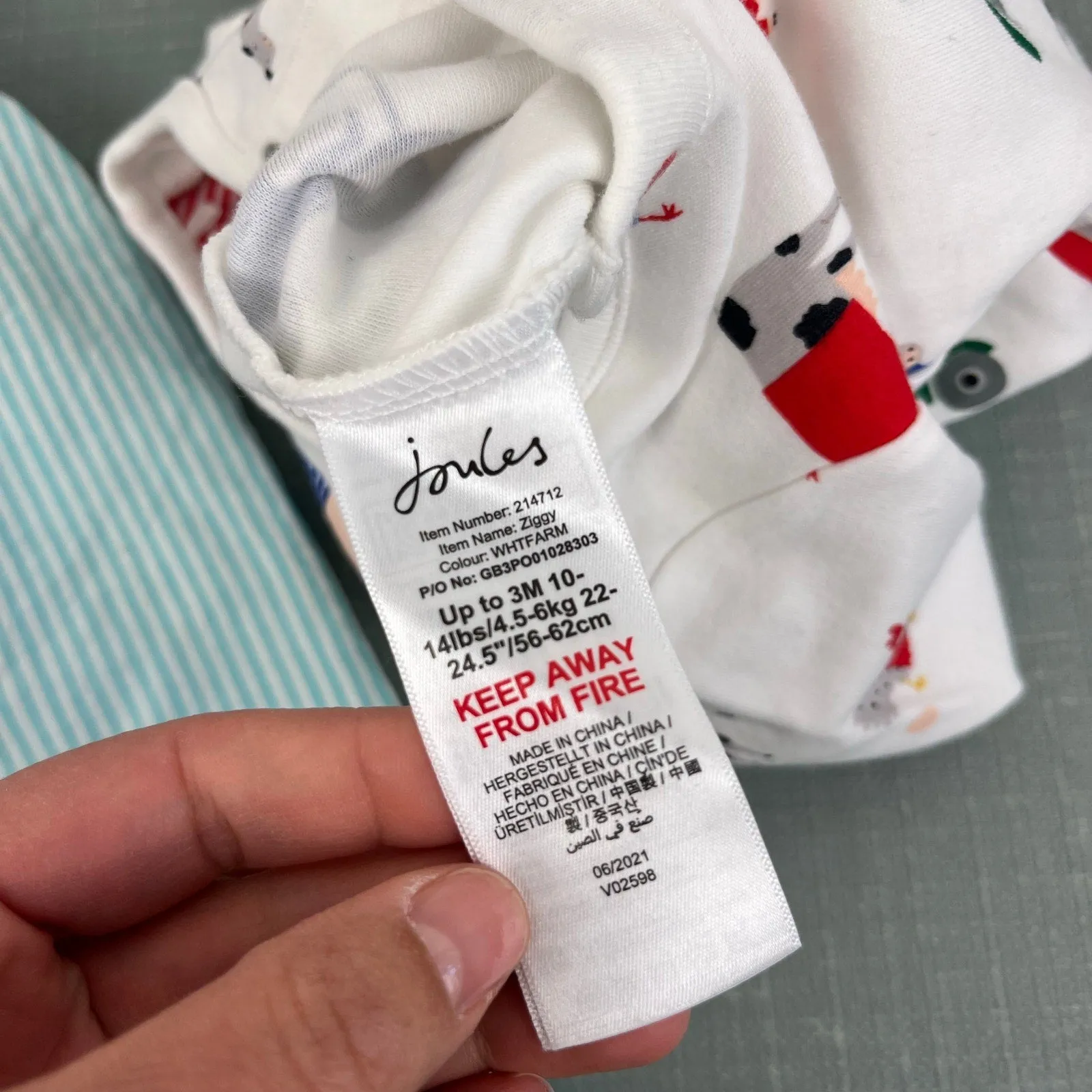 Top Rated Joules Farmyard Babygrow Footie 0-3 Months  Almost Gone!