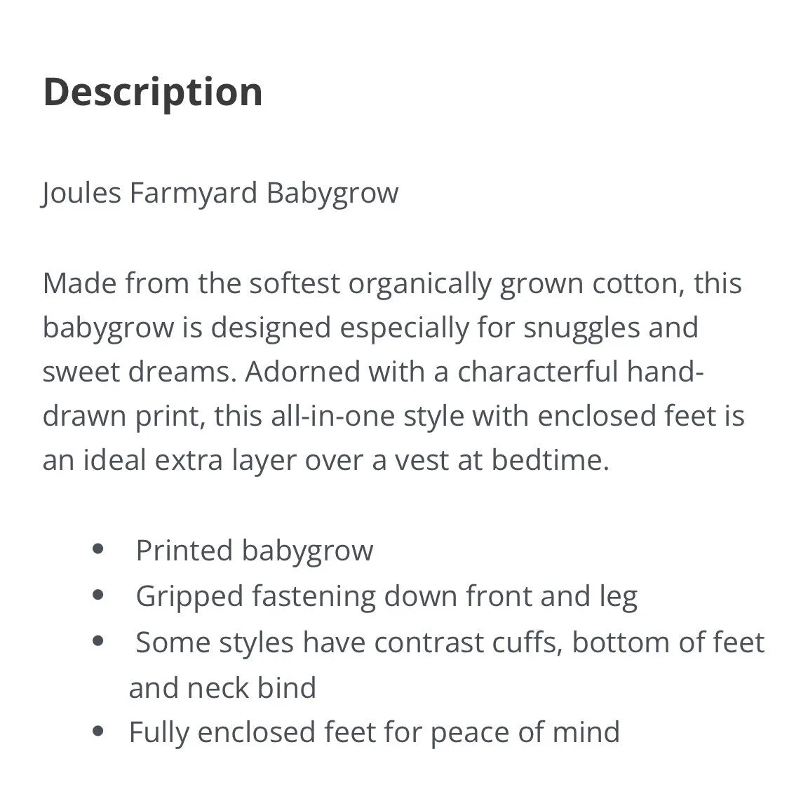 Top Rated Joules Farmyard Babygrow Footie 0-3 Months  Almost Gone!