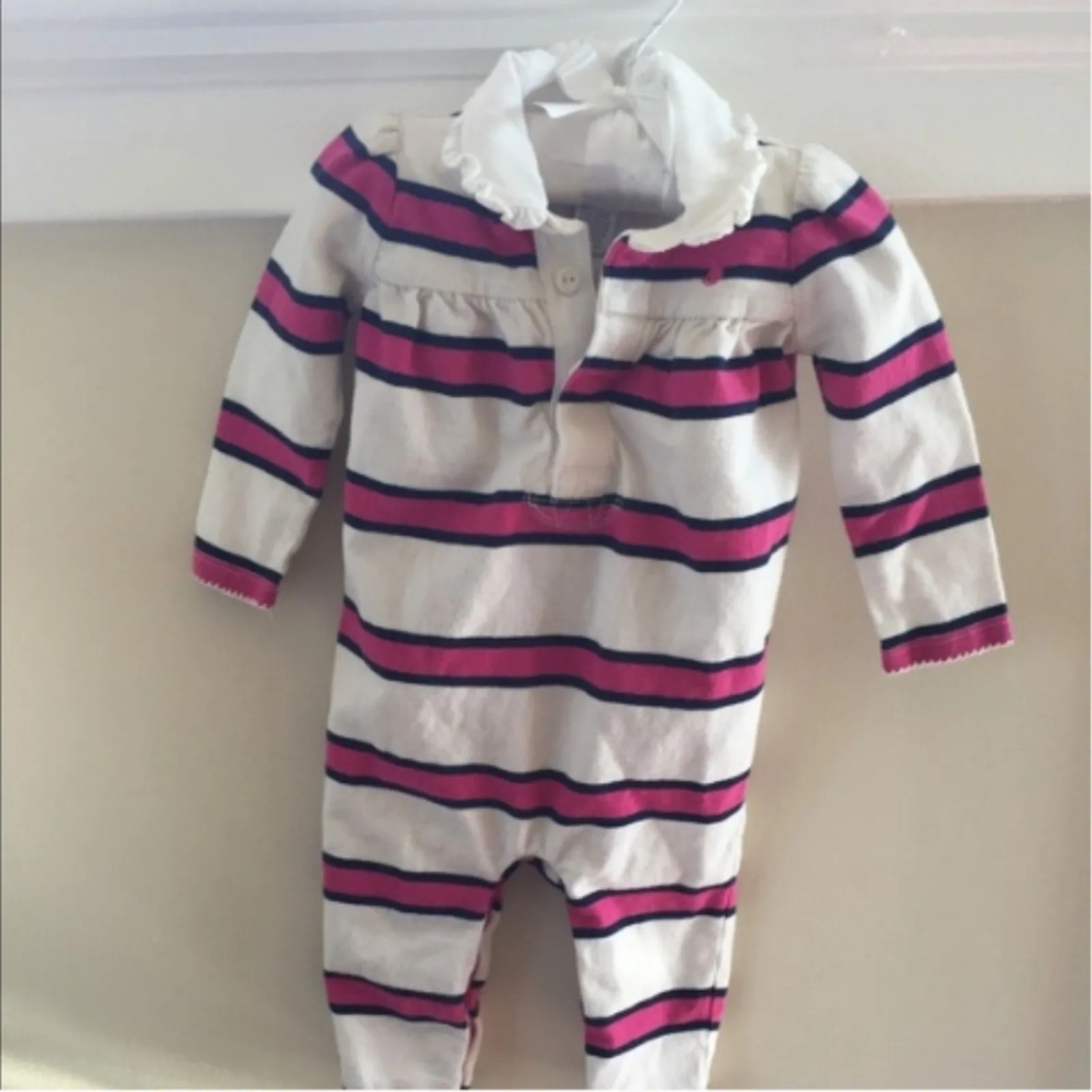 Top Rated Ralph Lauren Pink Striped One Piece Outfit 6 Months  Limited Availability!