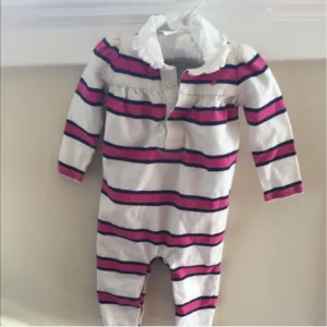 Top Rated Ralph Lauren Pink Striped One Piece Outfit 6 Months  Limited Availability!