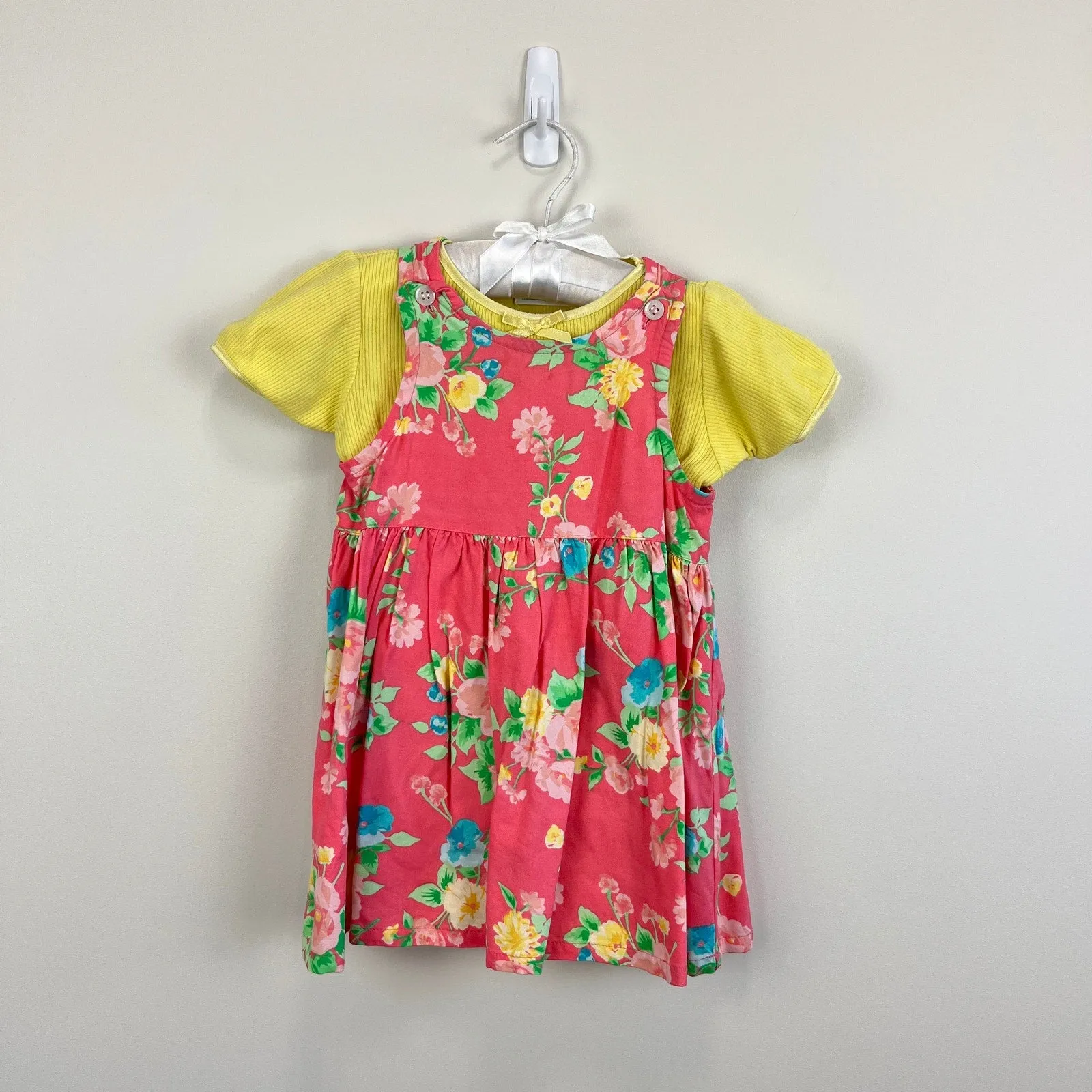 Top Rated Vintage All Mine Pink Floral Dress Set 18 Months  Today Only!