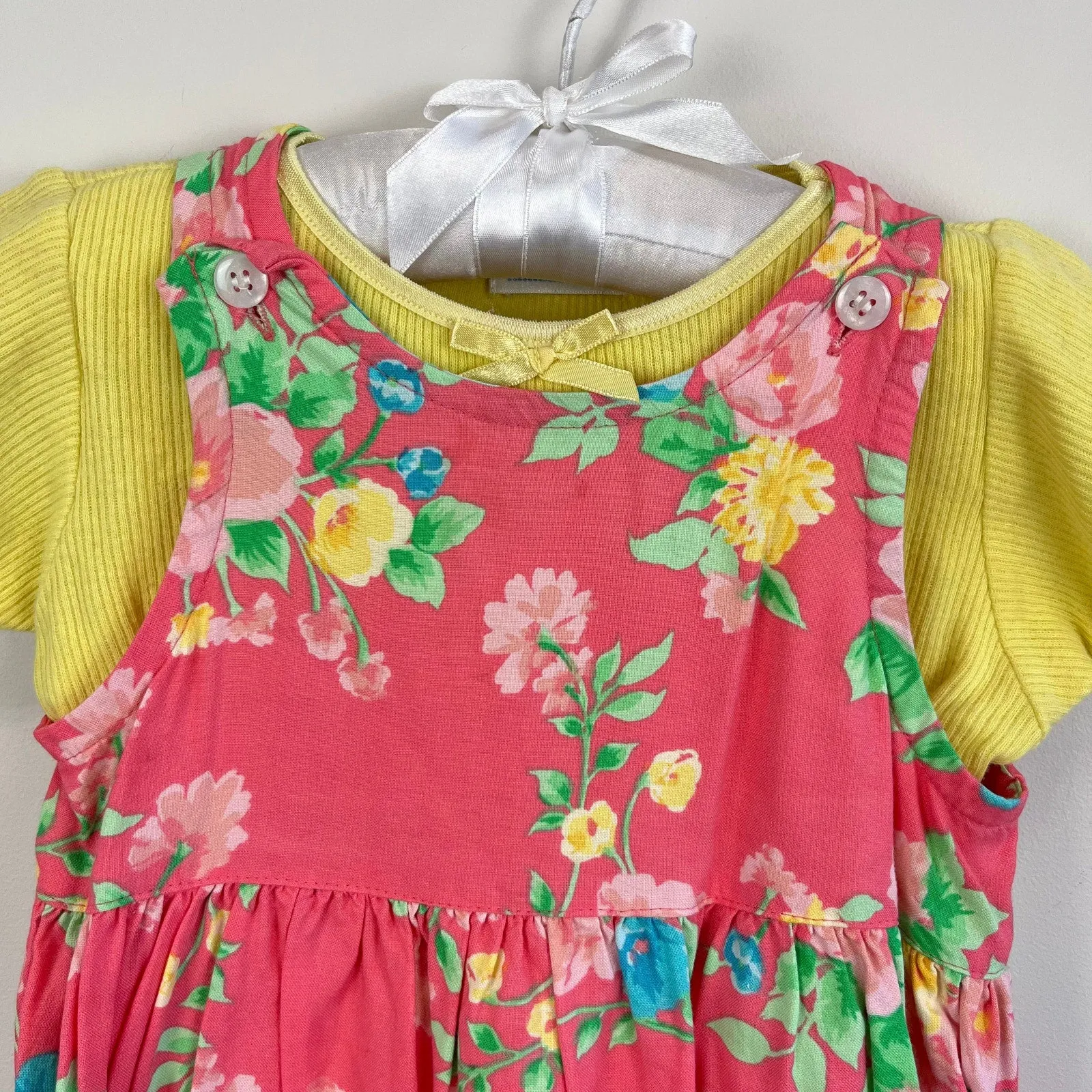 Top Rated Vintage All Mine Pink Floral Dress Set 18 Months  Today Only!