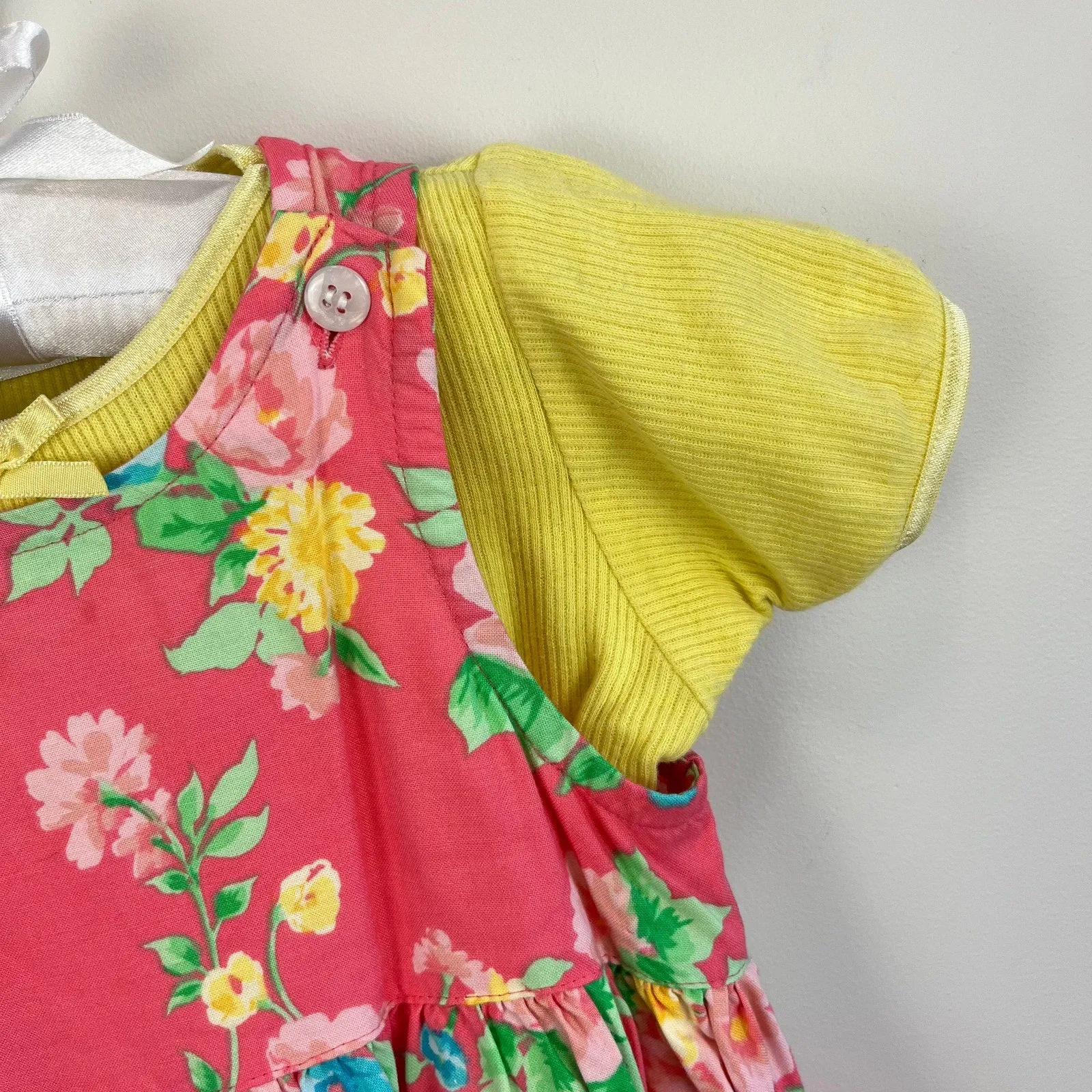 Top Rated Vintage All Mine Pink Floral Dress Set 18 Months  Today Only!