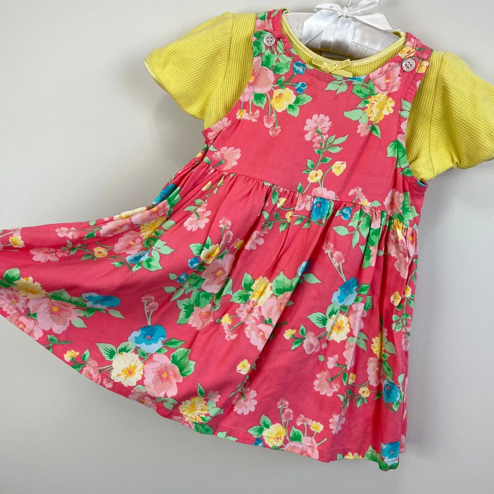 Top Rated Vintage All Mine Pink Floral Dress Set 18 Months  Today Only!