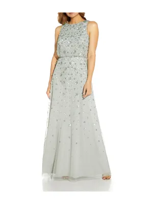 Top Rated Womens Beaded Halter Evening Dress  Ends Soon!