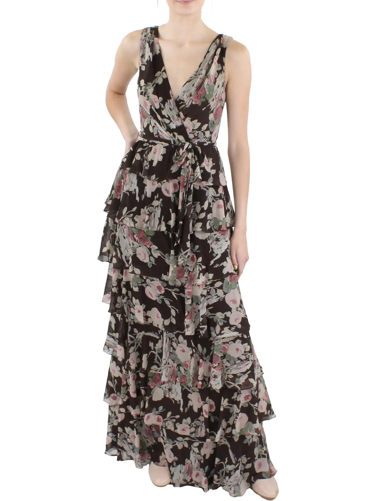Top Rated Womens Floral Tiered Evening Dress  Limited Release!
