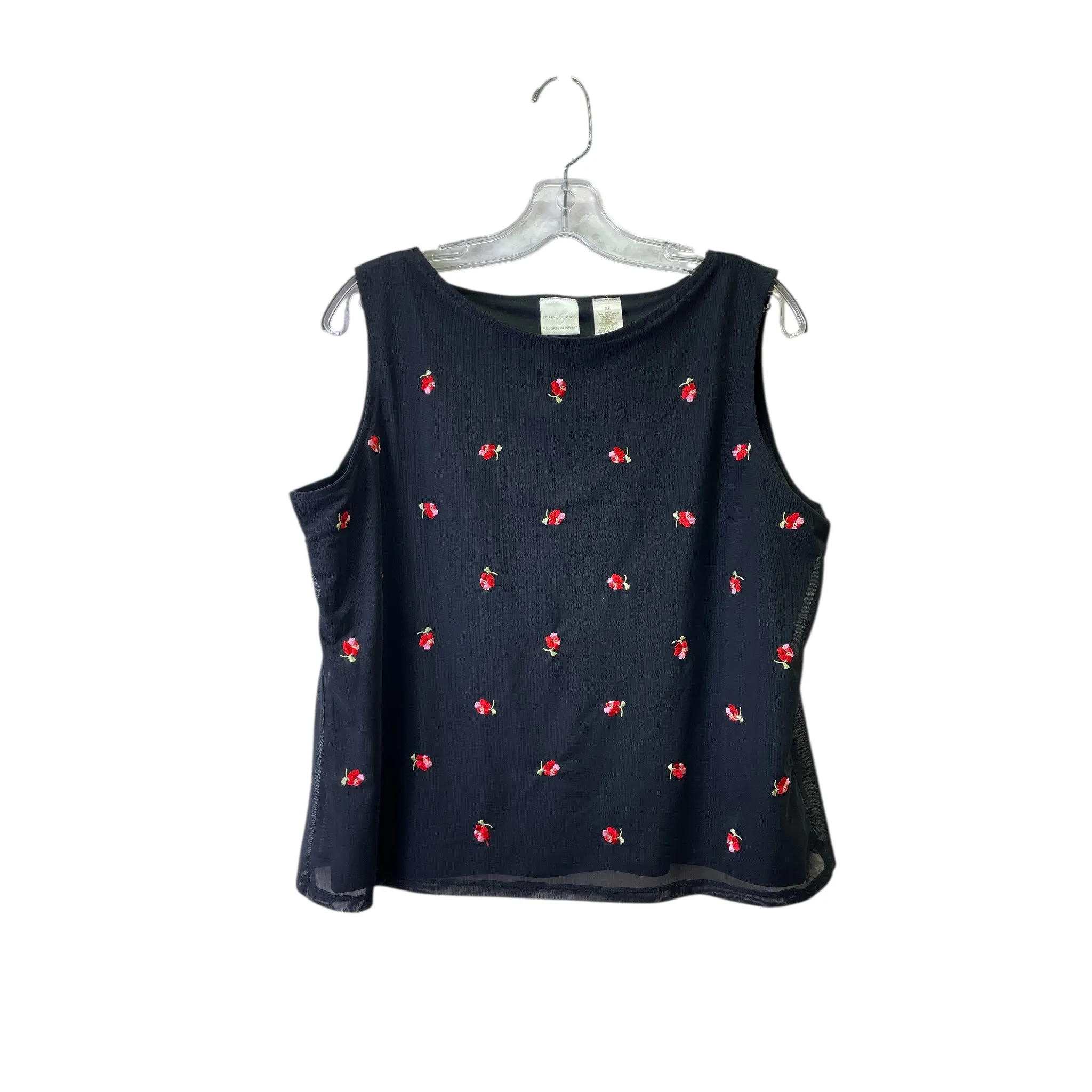 Top Sleeveless By Emma James In Black, Size:Xl