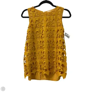 Top Sleeveless By Loft In Yellow, Size: M