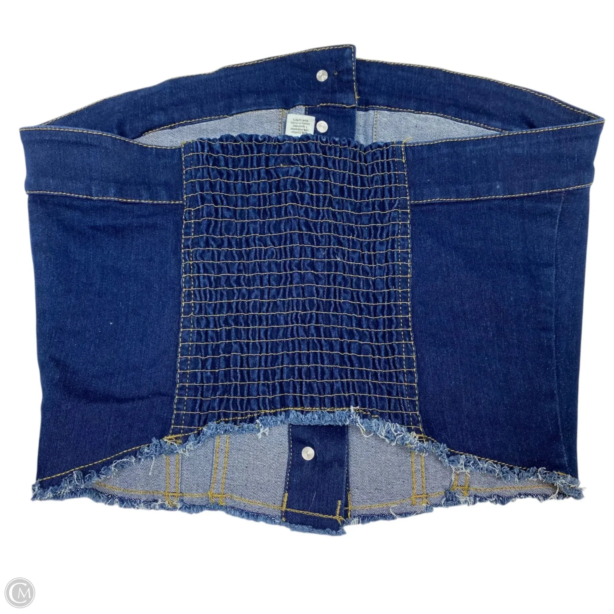 Top Sleeveless By Tulip Creations In Blue Denim, Size: M