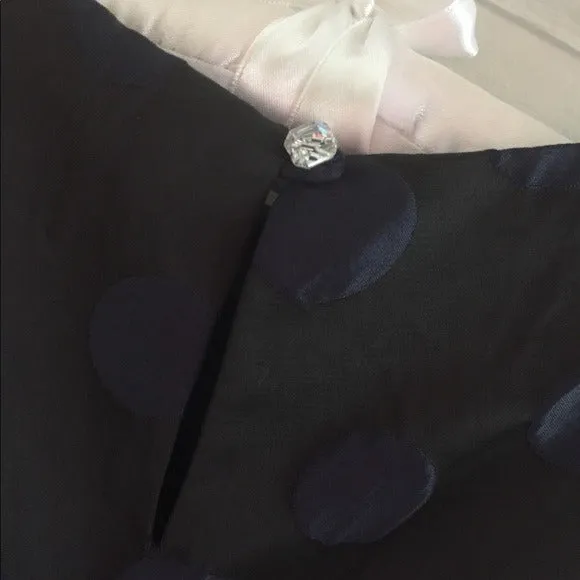 Trending Now Crewcuts Navy & Black Polka Dot Party Dress 2T  Ends Soon!