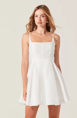 Trending Now Ellie Jacquard Pleated Mini Dress  Limited Release!