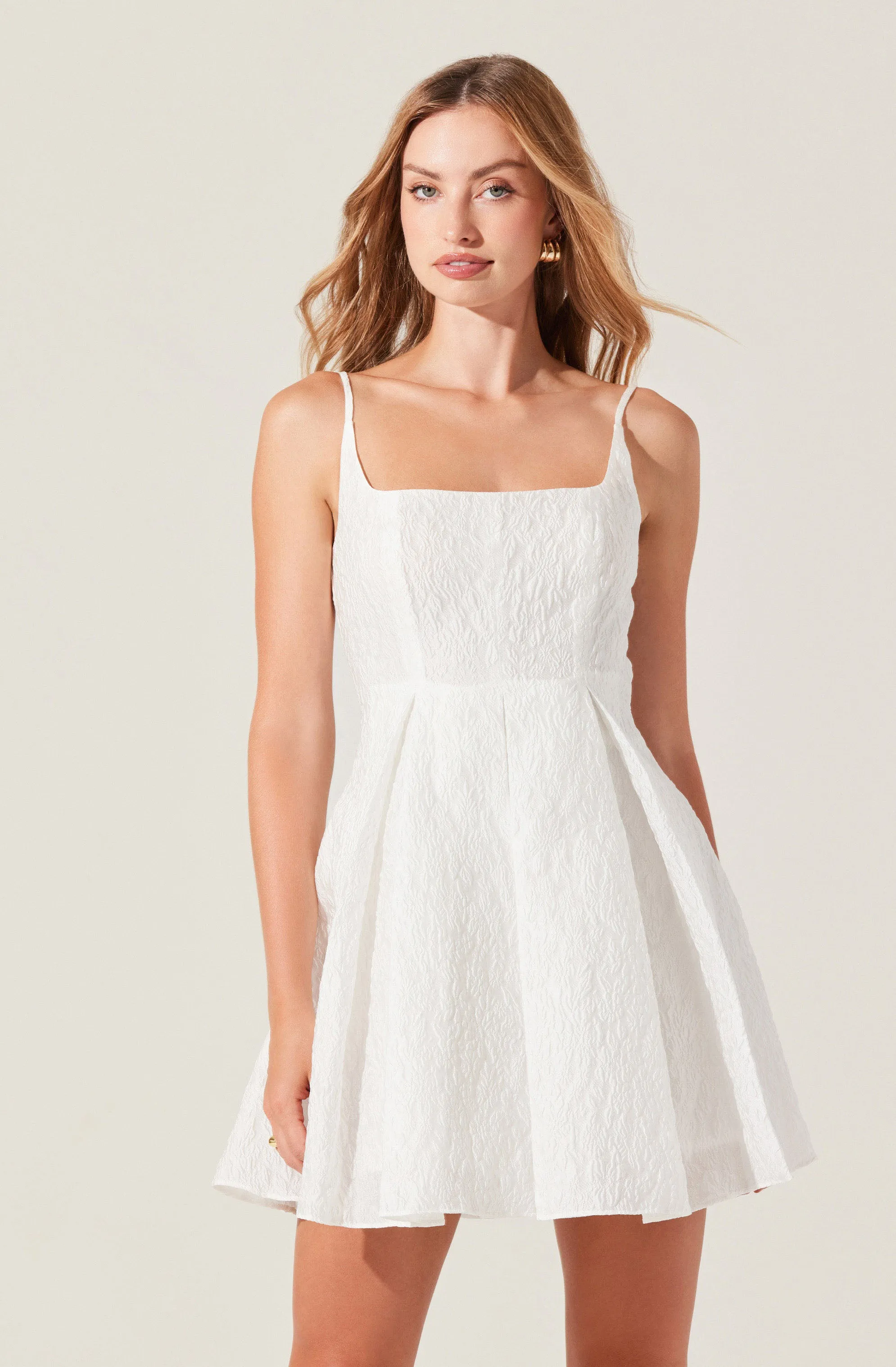 Trending Now Ellie Jacquard Pleated Mini Dress  Limited Release!