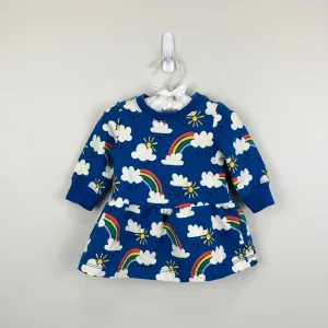 Trending Now Hanna Andersson Baby Printed French Terry Dress Blue Rain or Shine 60 cm 3-6 Months  Last Few Pieces!