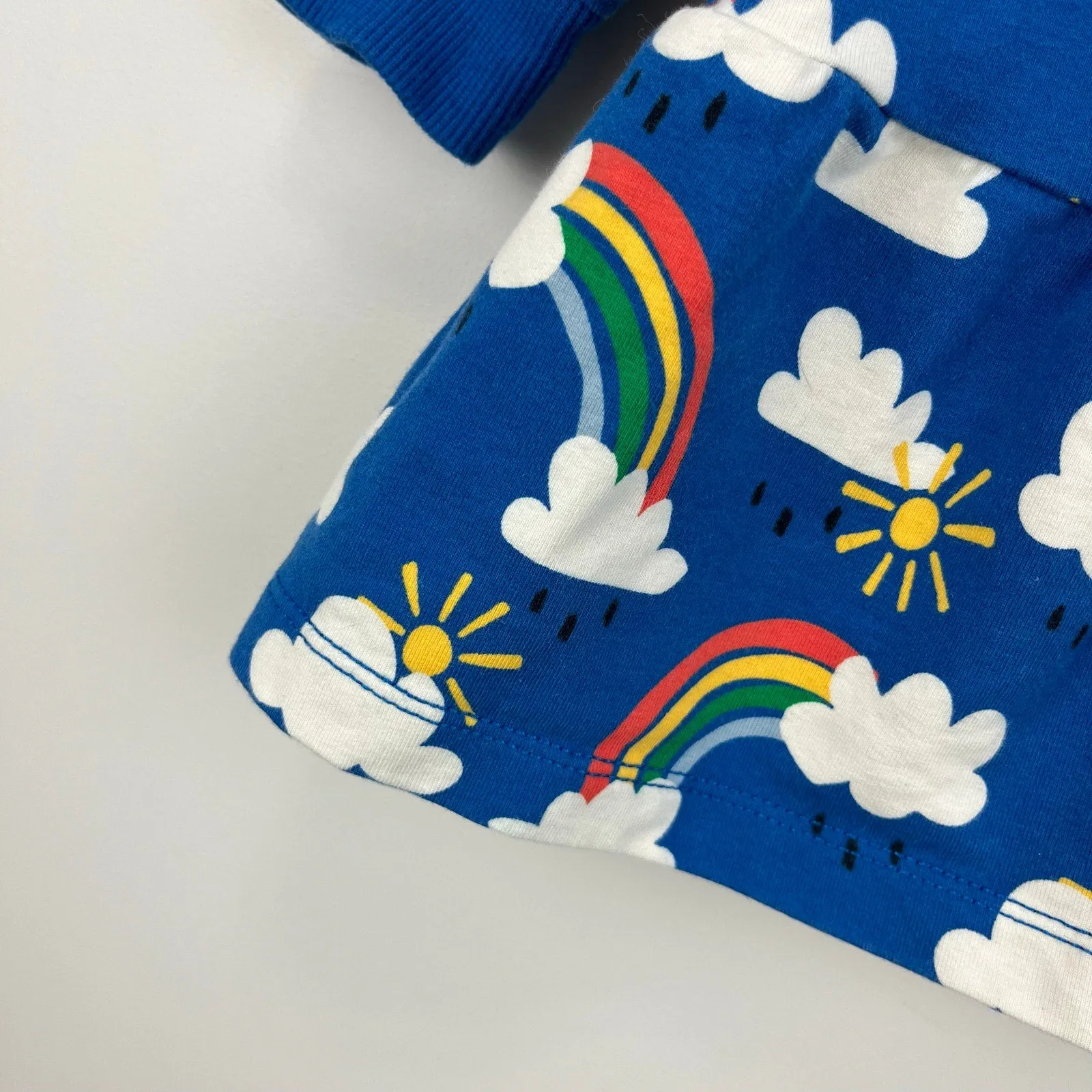 Trending Now Hanna Andersson Baby Printed French Terry Dress Blue Rain or Shine 60 cm 3-6 Months  Last Few Pieces!