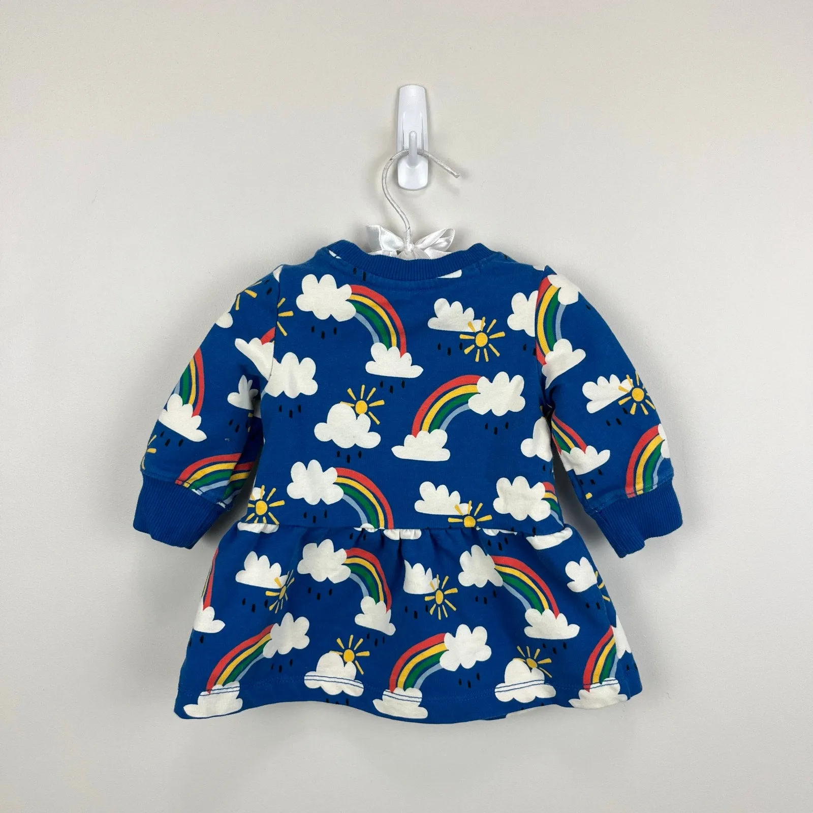 Trending Now Hanna Andersson Baby Printed French Terry Dress Blue Rain or Shine 60 cm 3-6 Months  Last Few Pieces!