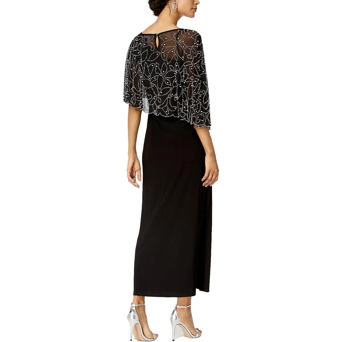 Trending Now Petites Womens Beaded Long Evening Dress  Today Only!