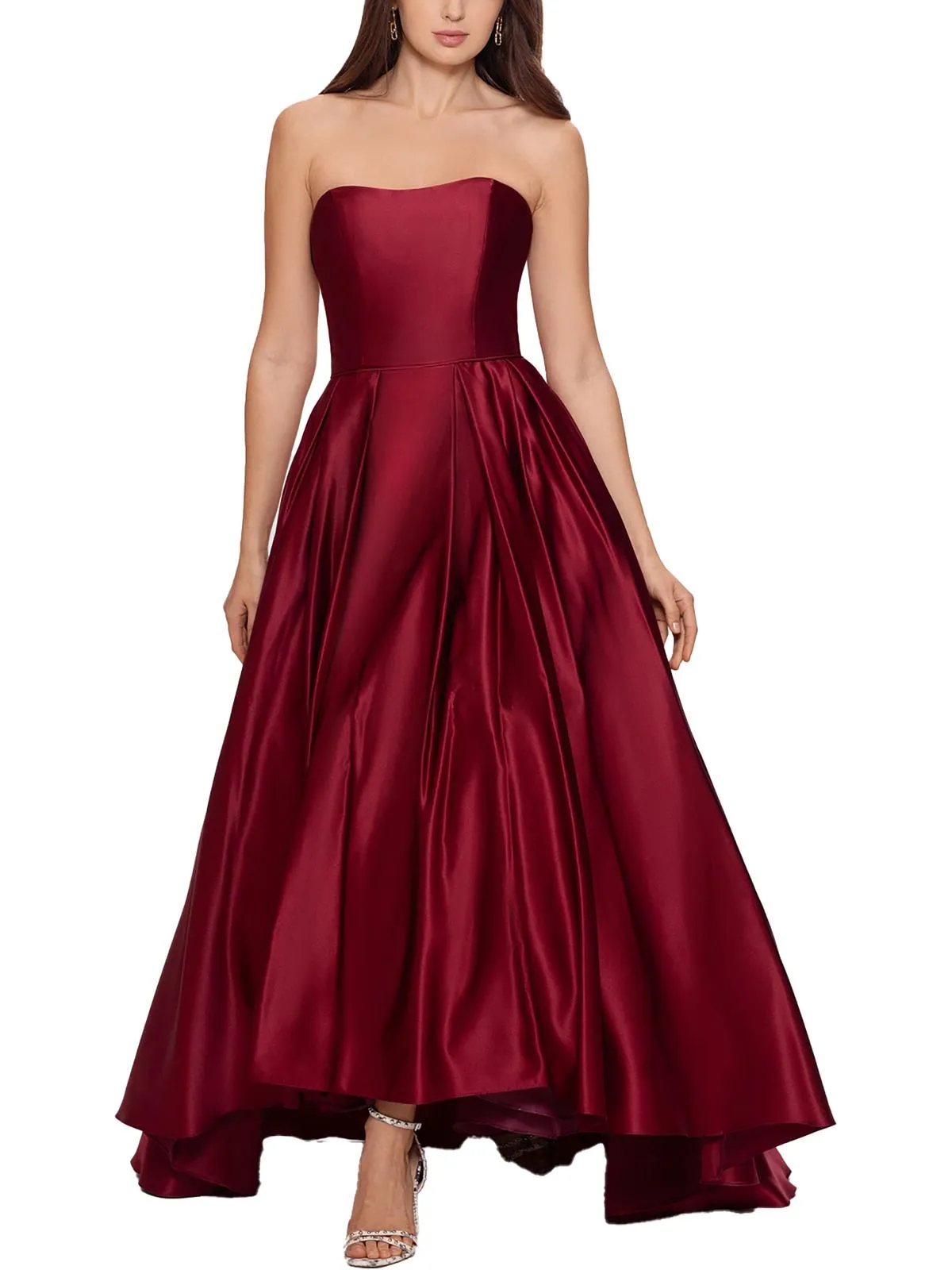 Trending Now Petites Womens Pleated Maxi Evening Dress  Almost Gone!