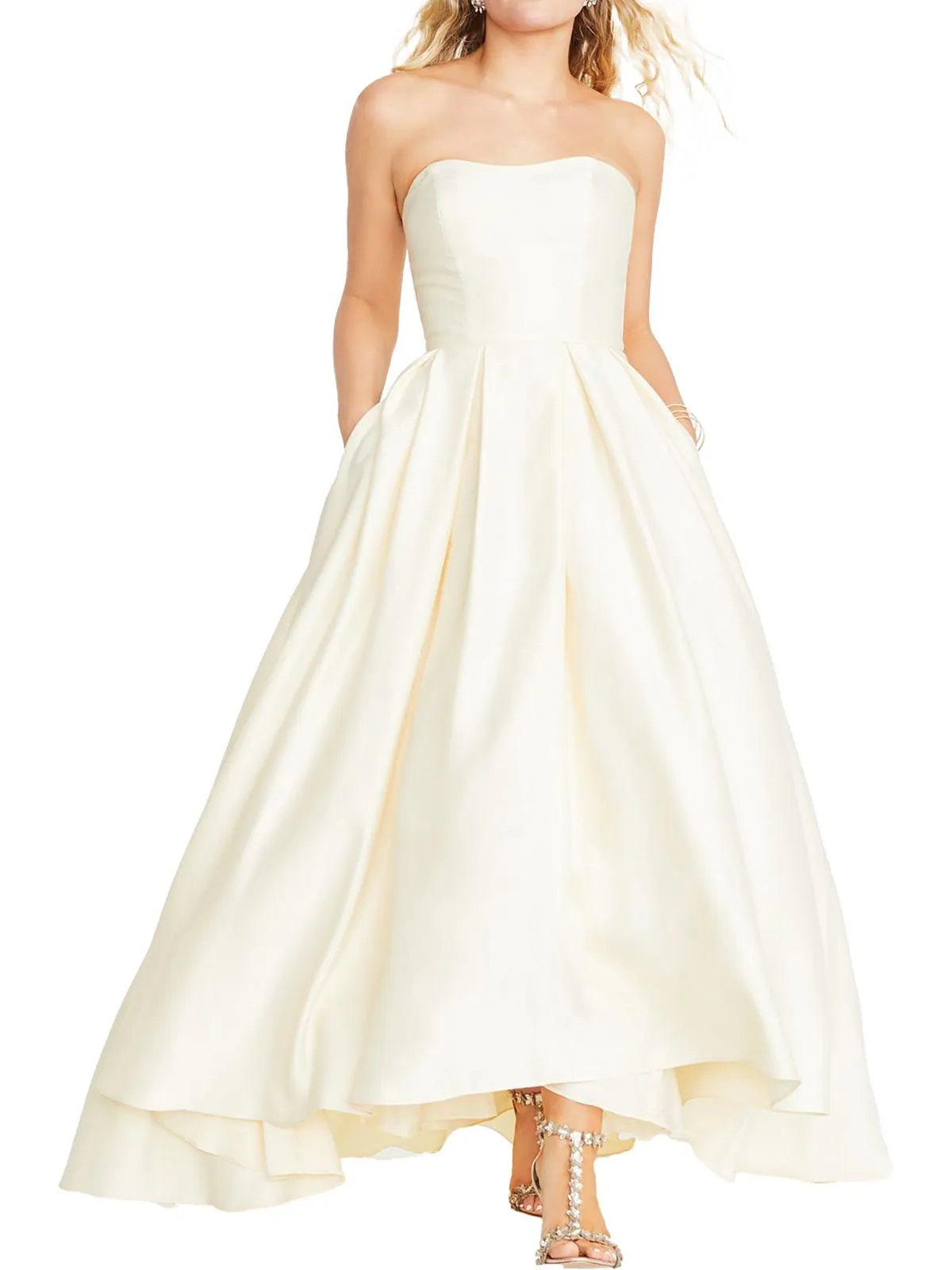 Trending Now Petites Womens Pleated Maxi Evening Dress  Almost Gone!