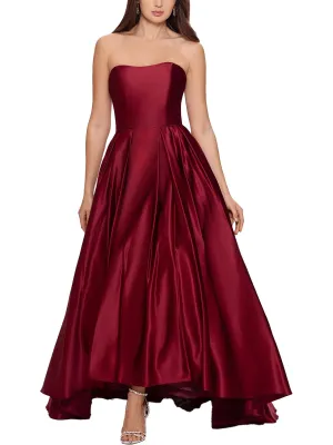 Trending Now Petites Womens Pleated Maxi Evening Dress  Almost Gone!
